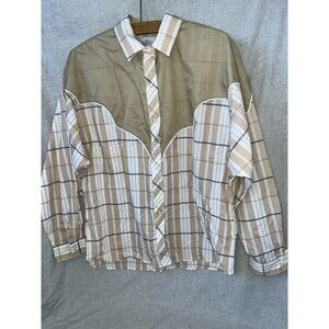 Vintage Womens Kenny Rogers Western Shirt Plaid Button Snap Cowgirl 13-14 L